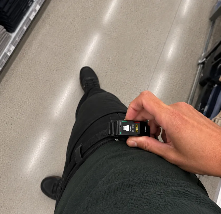 På armen eller i beltet
